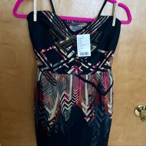 Beaded strapless mini dress